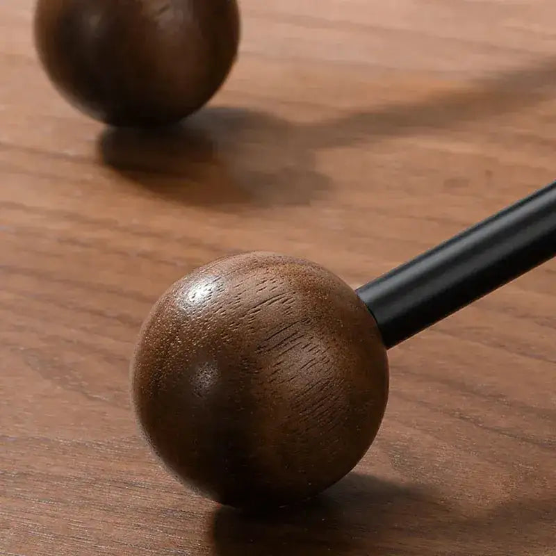 Premium Wood &amp; Brass Cabinet Knobs – Black Silver Luxury Drawer Handles - Besontique Home