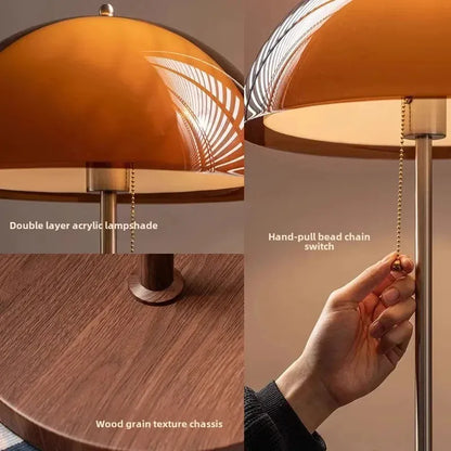 Vintage Orange Arc Floor Lamp – Adjustable Retro Reading Light Besontique Home Decor 