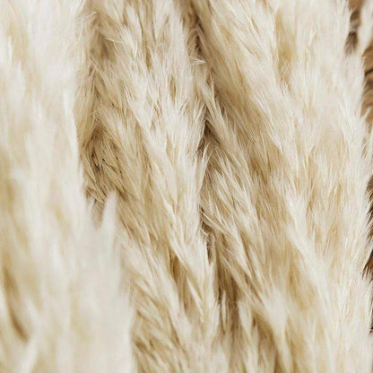 60cm Real Cream White Dried Pampas Grass Bouquet │ Fluffy Feather For Modern Boho Home Decoration Ornament - Besontique Home