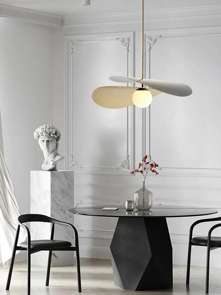 Modern French Black Gold Metal Glass Ball Ceiling Lamp │ Minimalist Dining Chandelier Besontique Home Decor