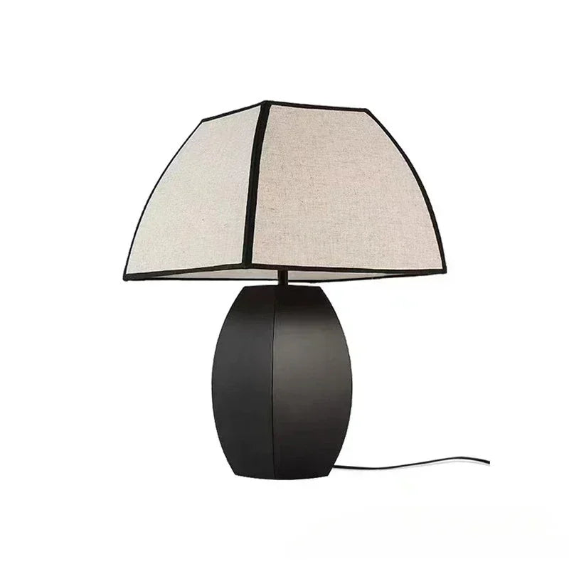Modern Simple Black White Table Lamp │ Minimalist Living room Bedroom Decor Lighting