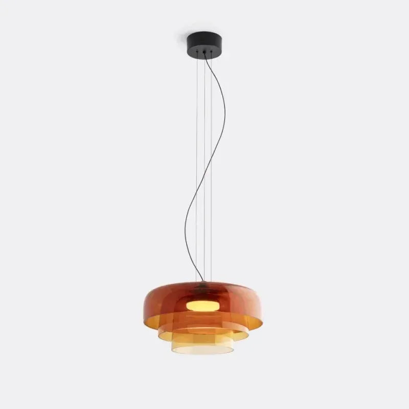 Simple Minimalist Color layered Glass Pendant Ceiling Lamp Light - Besontique Home