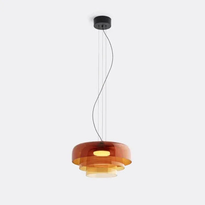 Simple Minimalist Color layered Glass Pendant Ceiling Lamp Light - Besontique Home