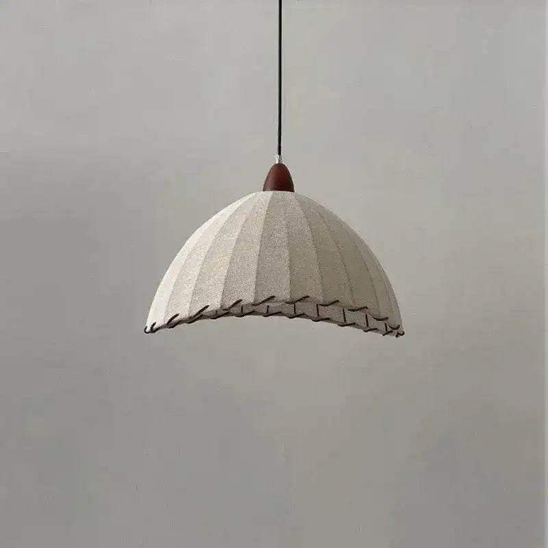 Nordic Retro Linen Ceiling Light │ Japandi Minimal Bedroom Hanging Lamp - Besontique Home