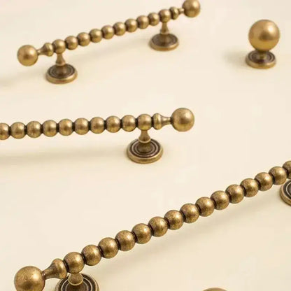 French Retro Solid Brass Bronze Furniture Door Knob │ Antique Kitchen Drawer Wardrobe Handles - Besontique Home