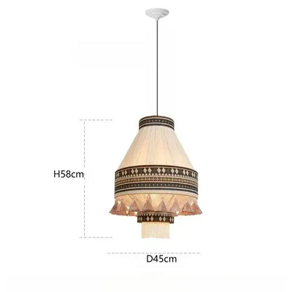 Bohemian Fringe Pendant Tassel Ceiling Light – Boho Style Chandelier for Home Décor - Besontique Home