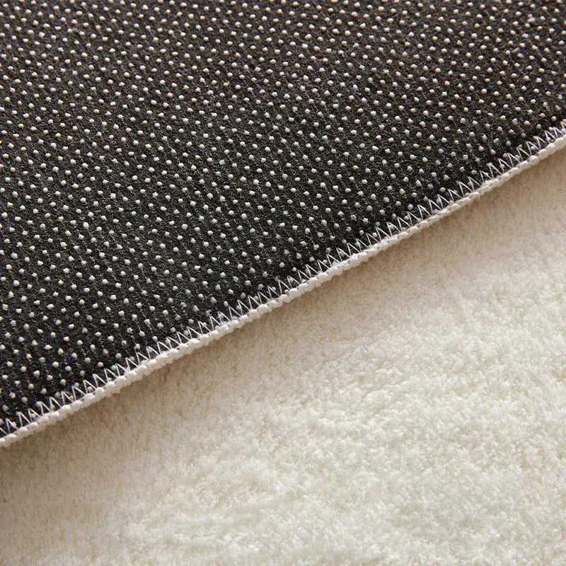Cream Round Floor Plush Rug │ Minimal Fluffy Decorative Carpet │ Simple Large Lounge Mat Besontique Home Decor