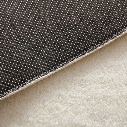Cream Round Floor Plush Rug │ Minimal Fluffy Decorative Carpet │ Simple Large Lounge Mat Besontique Home Decor