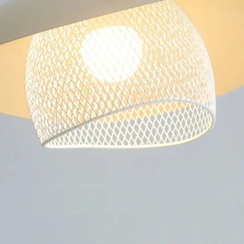 Minimal French Wood & Metal Pendant Lamp – Modern Ceiling Light Fixture - Besontique Home