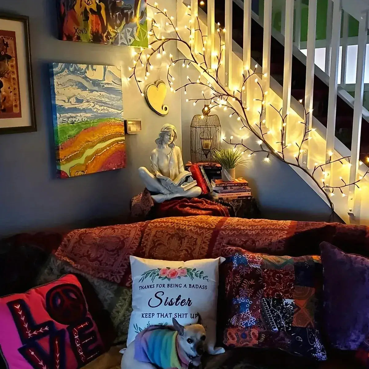 White Birch Tree LED Bendable Wall Decor Light with remote │ For Birthday Christmas Camping Party Decor - Besontique Home