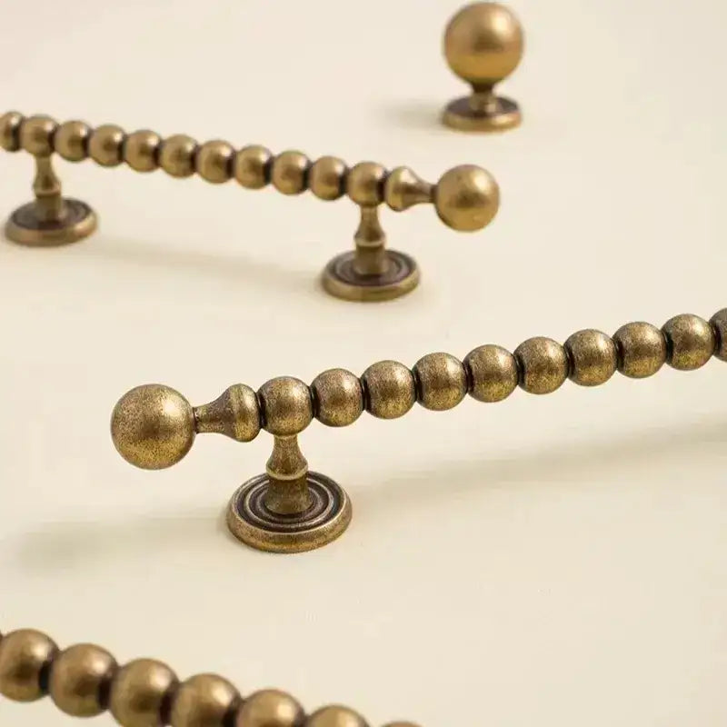 French Retro Solid Brass Bronze Furniture Door Knob │ Antique Kitchen Drawer Wardrobe Handles - Besontique Home