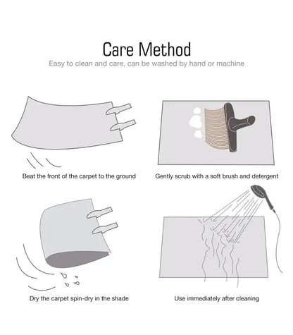 Minimal Style Cream Fluffy Plush Irregular Shape Rug - Besontique Home