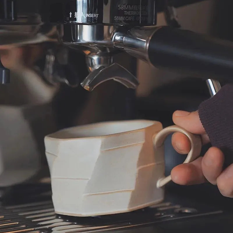 Retro Vintage Irregular Ceramic Mug Cup │ Modern Simple Design Kitchenware - Besontique Home