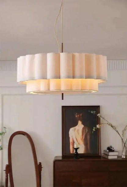 Luxuriöse Stoff Seiden Pendelleuchte | Moderne Designer Hängelampe