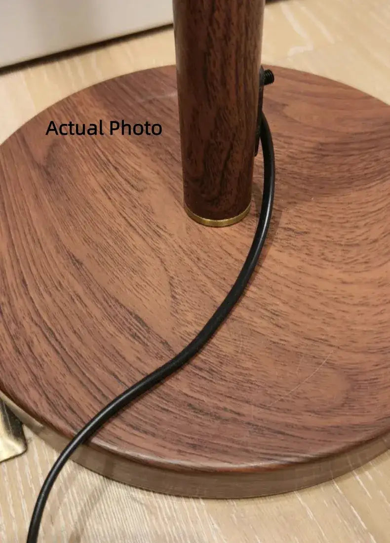 Vintage Walnut Table Lamp | Modern Iron Bedside & Study Room Ambient Light Besontique Home Decor