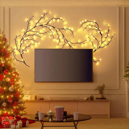 White Birch Tree LED Bendable Wall Decor Light with remote │ For Birthday Christmas Camping Party Decor - Besontique Home