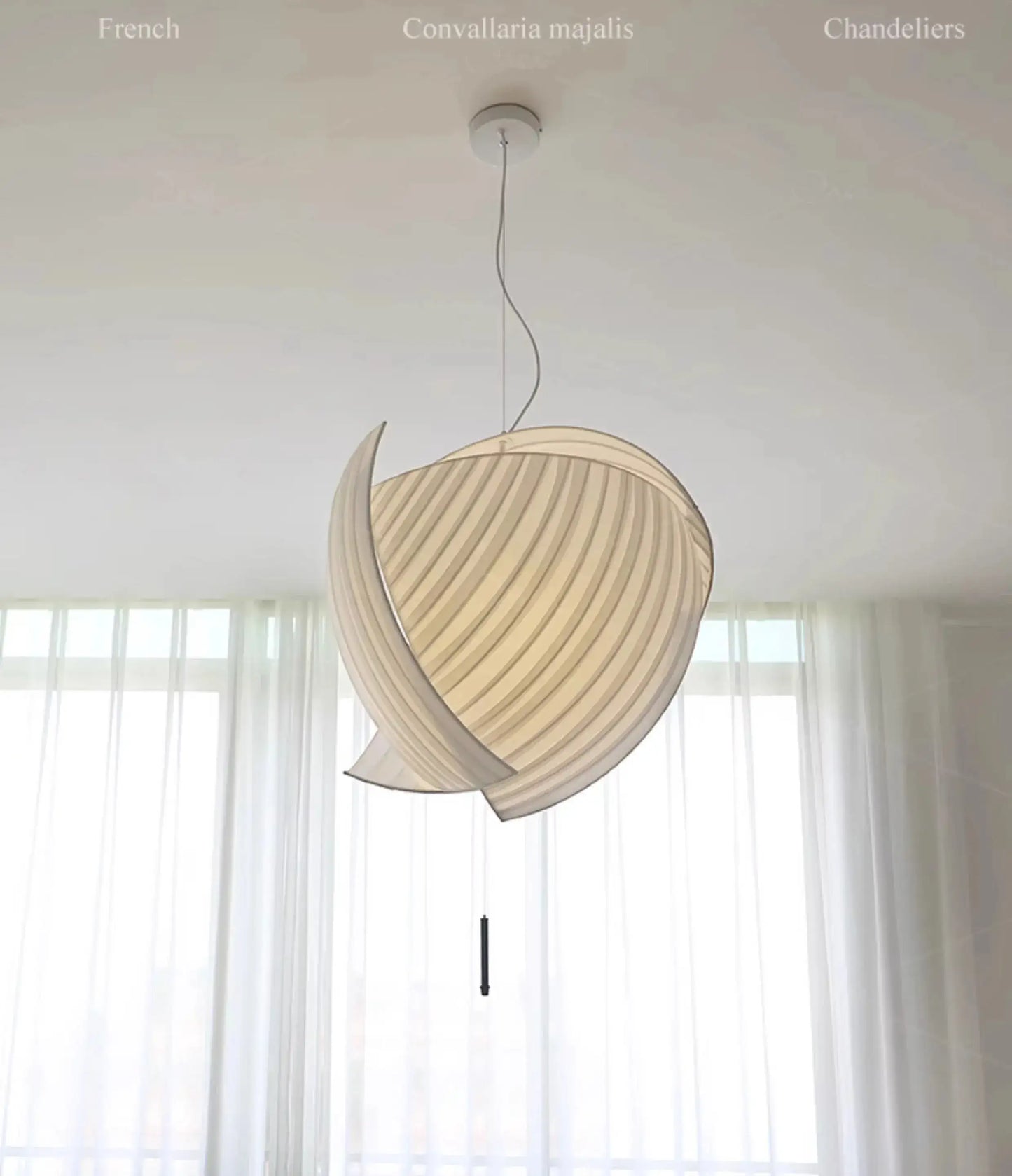 Minimalist Fabric LED Pendant Ceiling Light | Modern Designer Cloth Big Chandelier for Living Room - Besontique Home