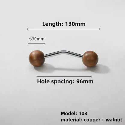 Premium Wood &amp; Brass Cabinet Knobs – Black Silver Luxury Drawer Handles - Besontique Home