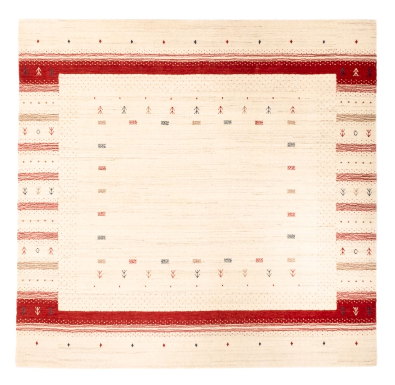 Gabbeh Teppich - Loribaft Softy - Aurora Flair - quadratisch - Besontique Home