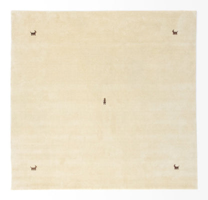 Gabbeh Teppich - Indus »Sahara« Quadratisch - Besontique Home