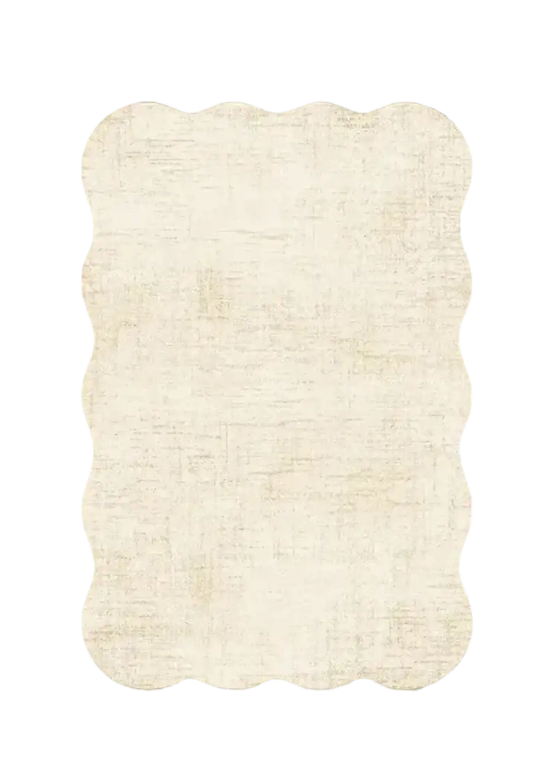 Beige textured rug on a white background