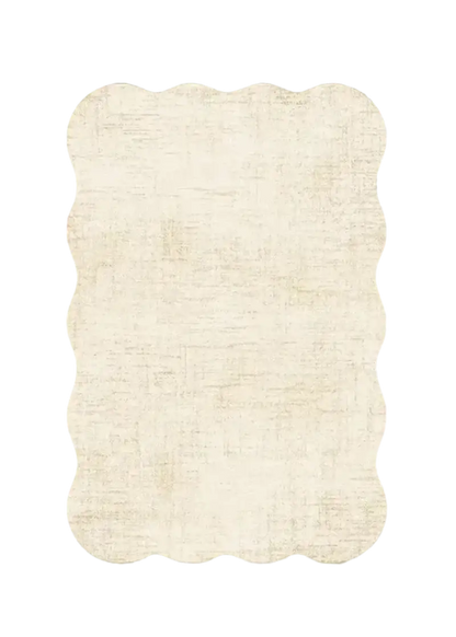 Beige textured rug on a white background