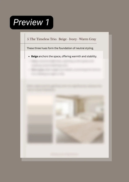Neutral Tone Styling Mini Guide (PDF) - Besontique Home