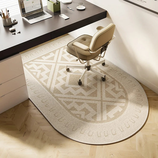 Minimal Rounded Corner Non-slip Floor Mat │  Modern Bedroom Study Computer Desk Rug Carpet Besontique Home Decor