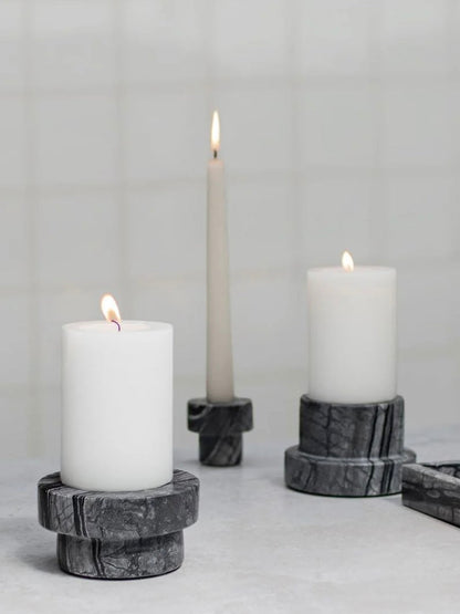 Block-Kerzenhalter MARBLE, in zwei Ausführungen