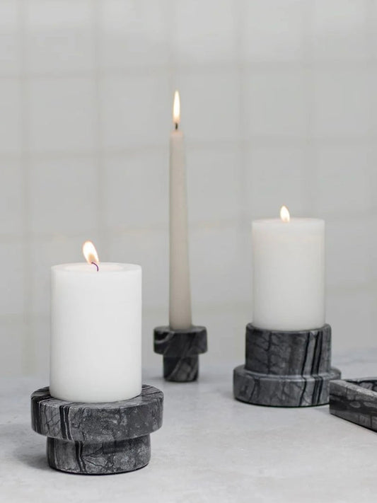 Block-Kerzenhalter MARBLE, in zwei Ausführungen
