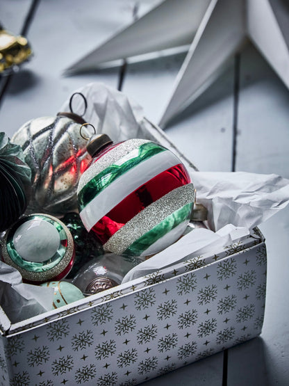 Weihnachtskugel HDHapp rot/grün 8cm