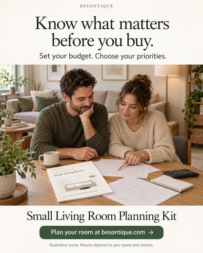 Small Living Room Planner + Budget Calculator | Printable Interior Planner Kit