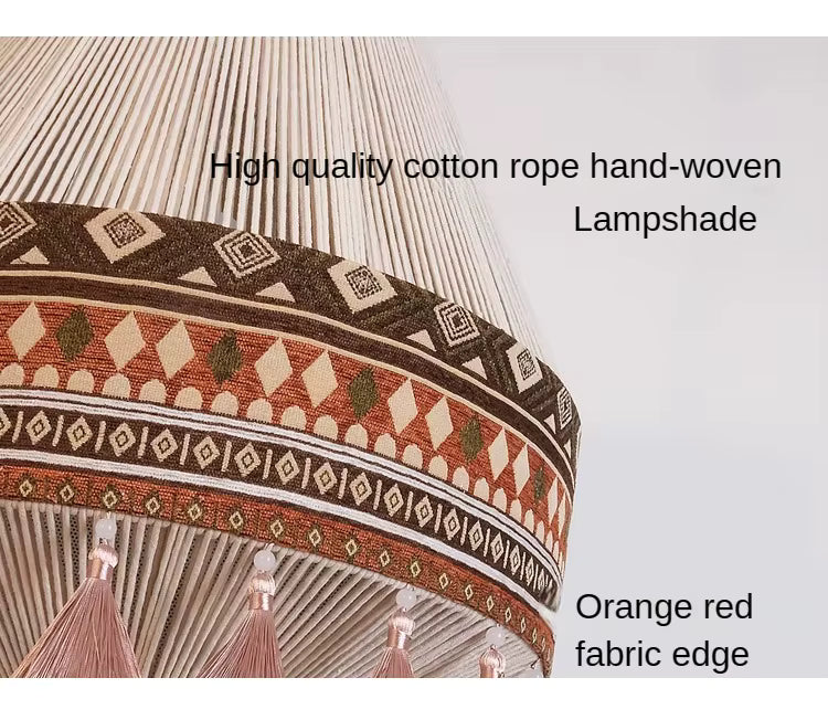 Bohemian Fringe Pendant Tassel Ceiling Light – Boho Style Chandelier for Home Décor - Besontique Home