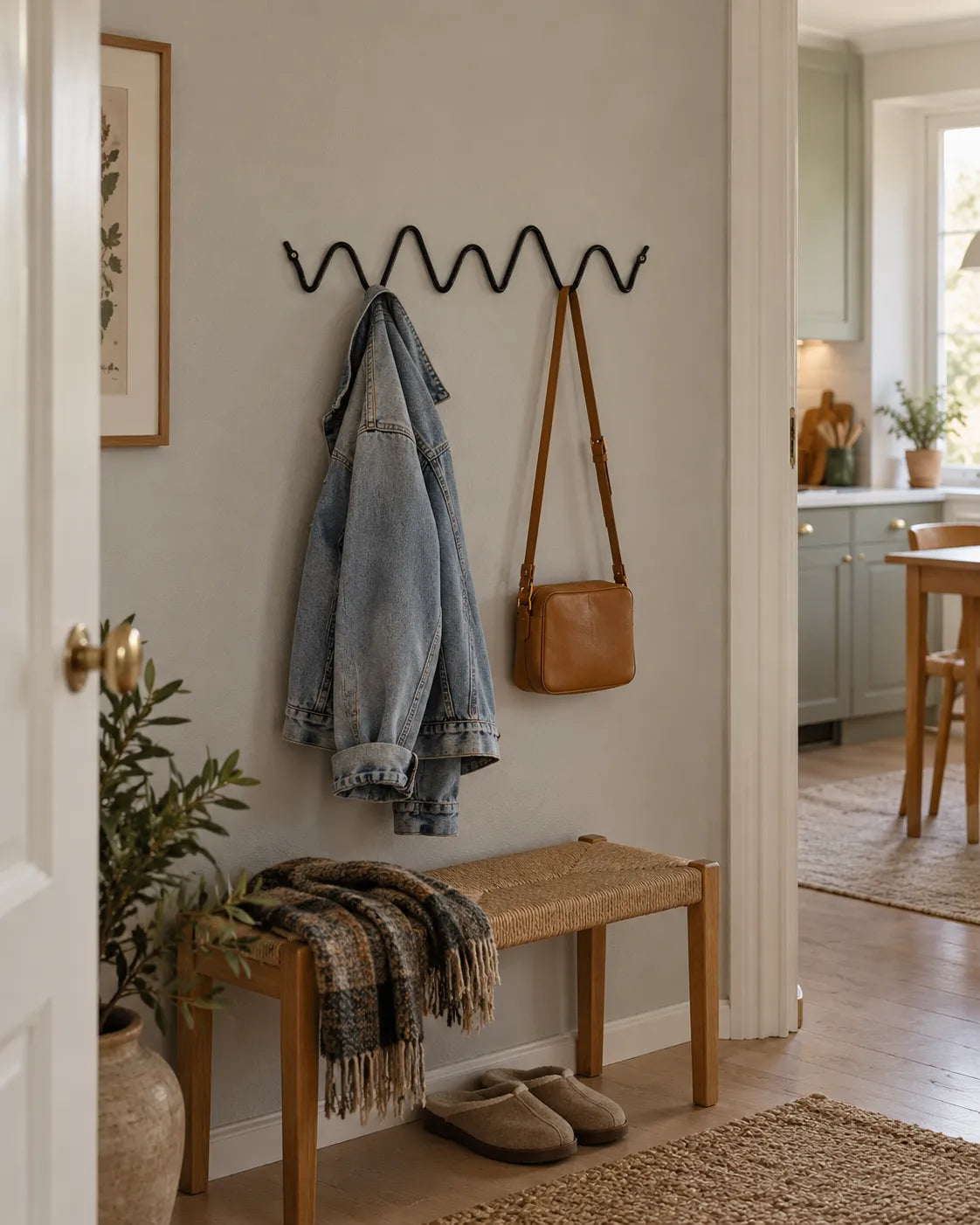 minimalist-wave-wall-hanging-hook-hanger-besontique-home-Besontique Home