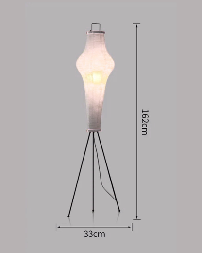 Japanese Rice Paper Floor Lamp | Minimal Japandi LED Standing Light Besontique Home Decor