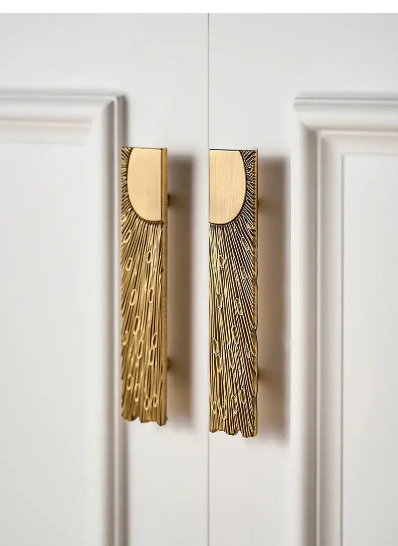 Antique Bronze Rectangular shape Furniture Door Knob │ Modern Vintage Brass style Kitchen Cabinet Handles - Besontique Home