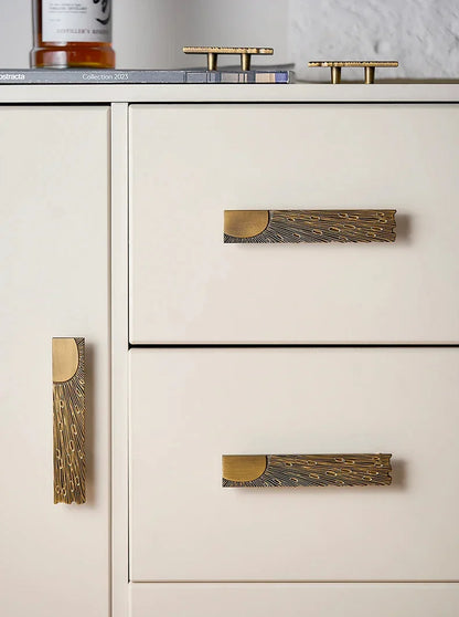 Antique Bronze Rectangular shape Furniture Door Knob │ Modern Vintage Brass style Kitchen Cabinet Handles - Besontique Home