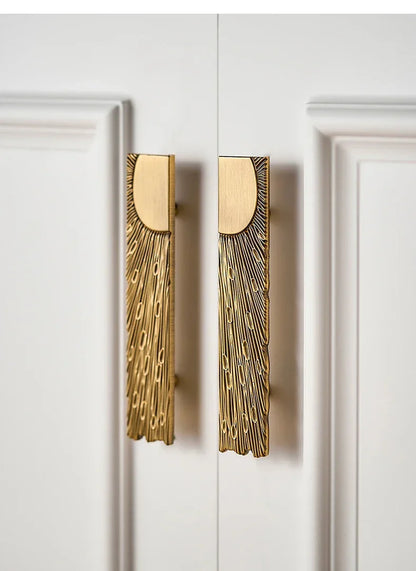 Antique Bronze Rectangular shape Furniture Door Knob │ Modern Vintage Brass style Kitchen Cabinet Handles - Besontique Home