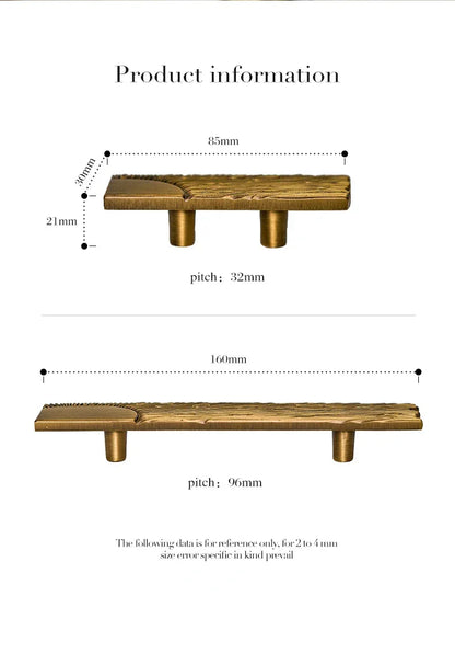 Antique Bronze Rectangular shape Furniture Door Knob │ Modern Vintage Brass style Kitchen Cabinet Handles - Besontique Home