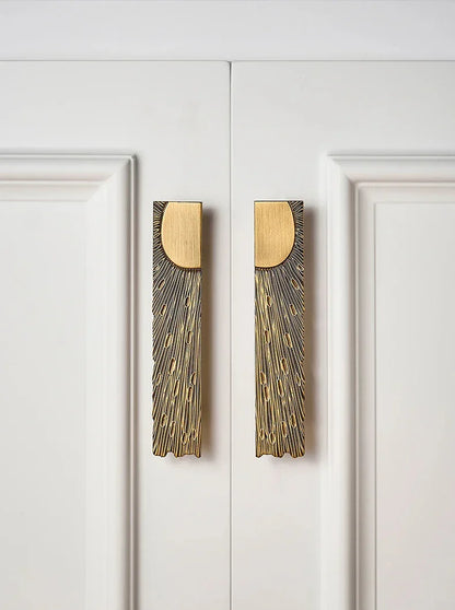 Antique Bronze Rectangular shape Furniture Door Knob │ Modern Vintage Brass style Kitchen Cabinet Handles - Besontique Home