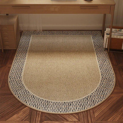 Antique Style Rounded Corner Non-slip Floor Mat │ Modern Bedroom Study Computer Desk Rug Carpet - Besontique