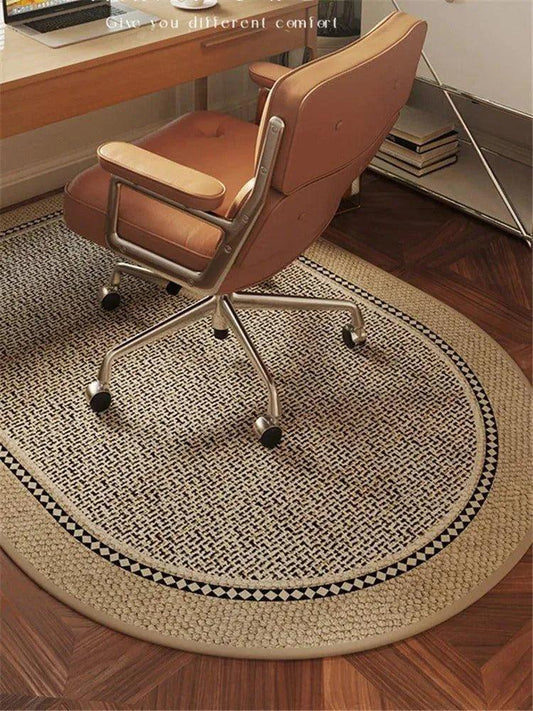 Antique Style Rounded Corner Non-slip Floor Mat │ Modern Bedroom Study Computer Desk Rug Carpet - Besontique Home