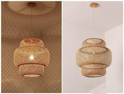 Bamboo Hand Woven Stylish Ceiling Light │ Modern Lantern Chandelier Lamp Lighting - Besontique Home