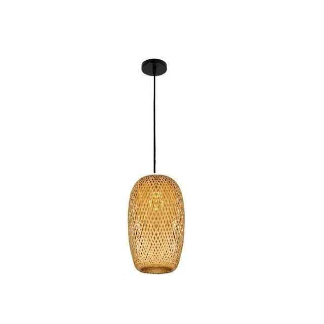 Bamboo Hanging Ceiling Lamp A │ Handmade Wooden Ratten Lighting For Home Decoration - Besontique Home