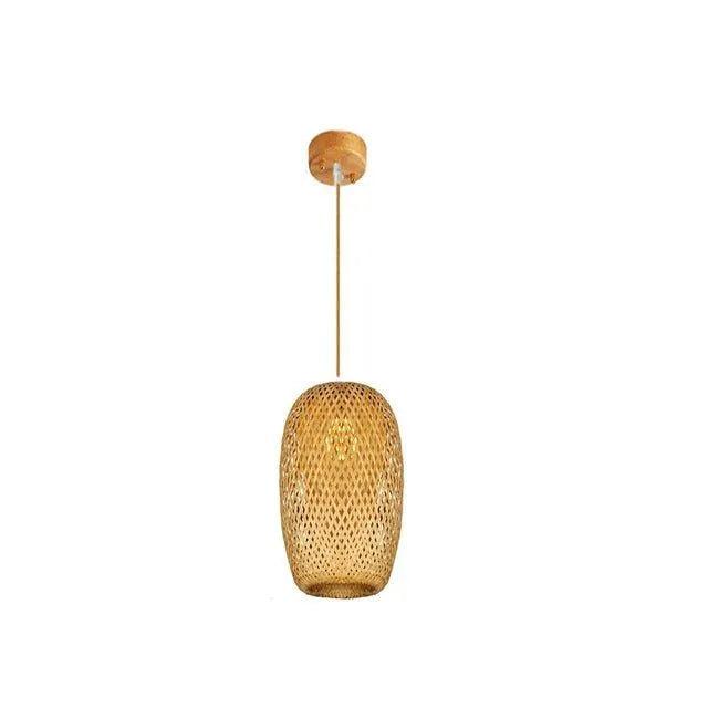Bamboo Hanging Ceiling Lamp A │ Handmade Wooden Ratten Lighting For Home Decoration - Besontique Home