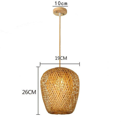 Bamboo Hanging Ceiling Lamp B │ Handmade Wooden Ratten Lighting For Home Decoration - Besontique