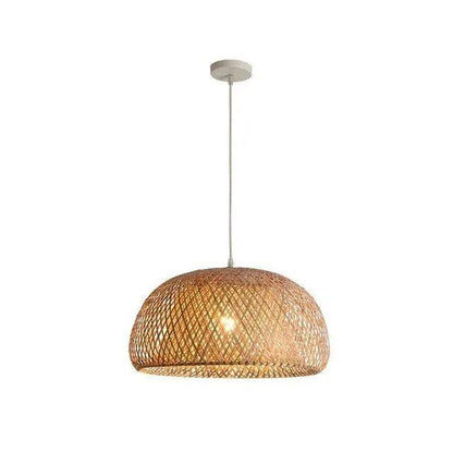 Bamboo Hanging Ceiling Lamp C │ Handmade Wooden Ratten Lighting For Home Decoration - Besontique Home
