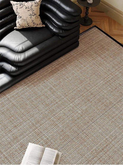 Beige Black Plaid Pattern Modern Rug │ Artistic Retro Style Anti-slip bottom Large Carpet - Besontique Home