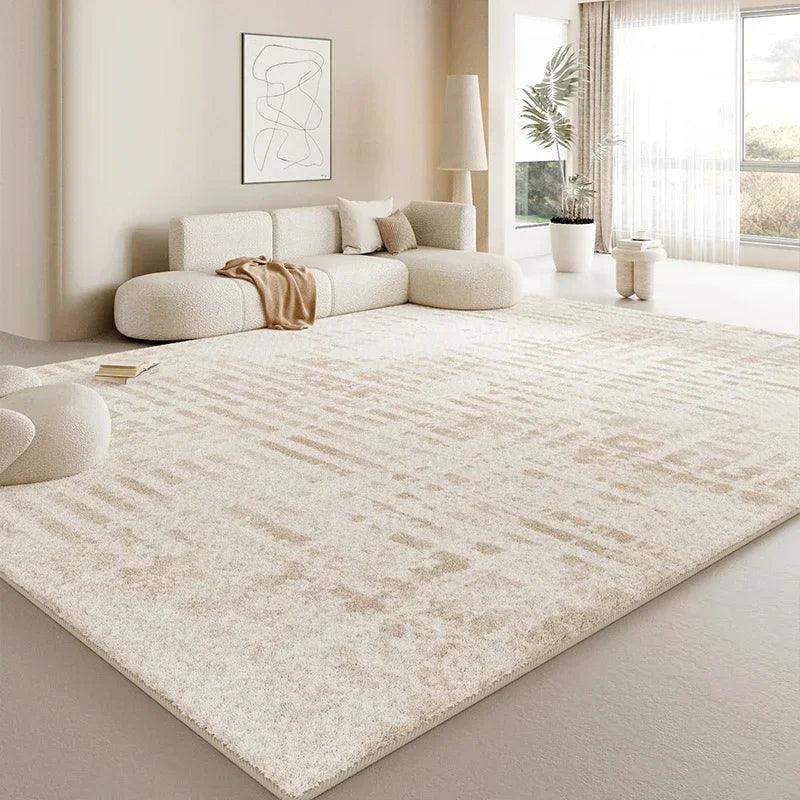 Beige Light Beige Luxury Home Floor Carpet │ Modern Boho Anti-Slip Decorative Rug - Besontique Home