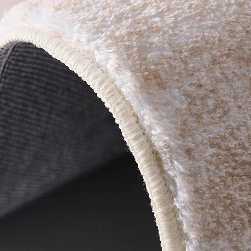 Beige Light Beige Luxury Home Floor Carpet │ Modern Boho Anti-Slip Decorative Rug - Besontique Home